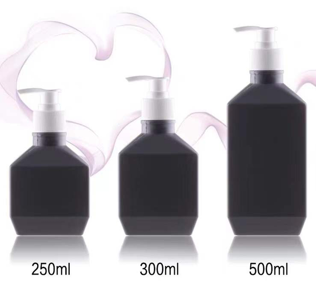 250ml 300ml500ml HDPE Square Grey Press Lotion Bottle