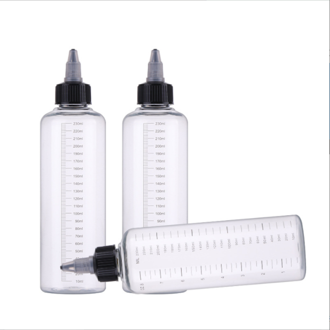 Pointed mouth scale plastic bottle