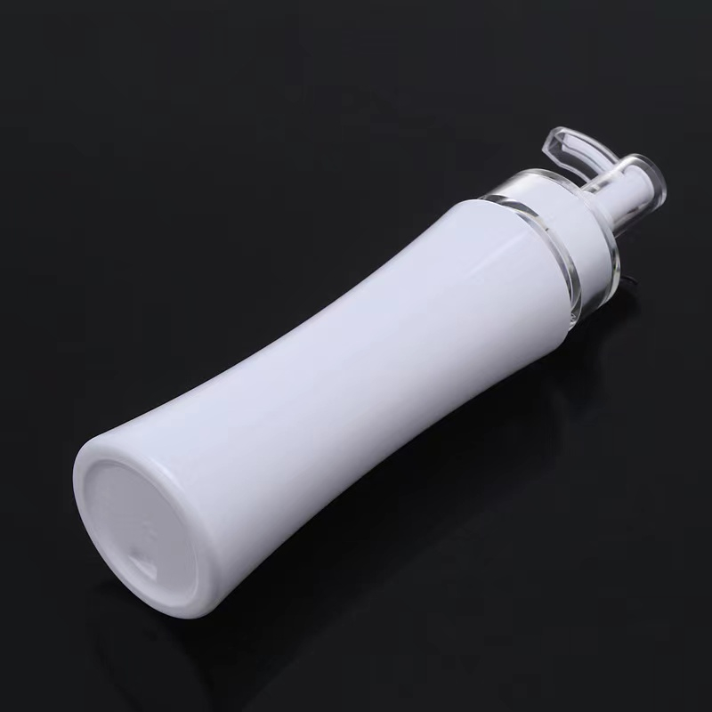 350ml White Waist Tight Lotion Pump Bottle