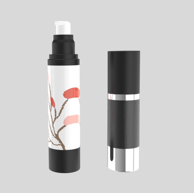 Plastic lotion essence vacuum bottle