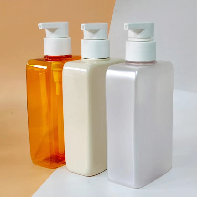 300ml Clear Empty Pet Plastic Square Bottle