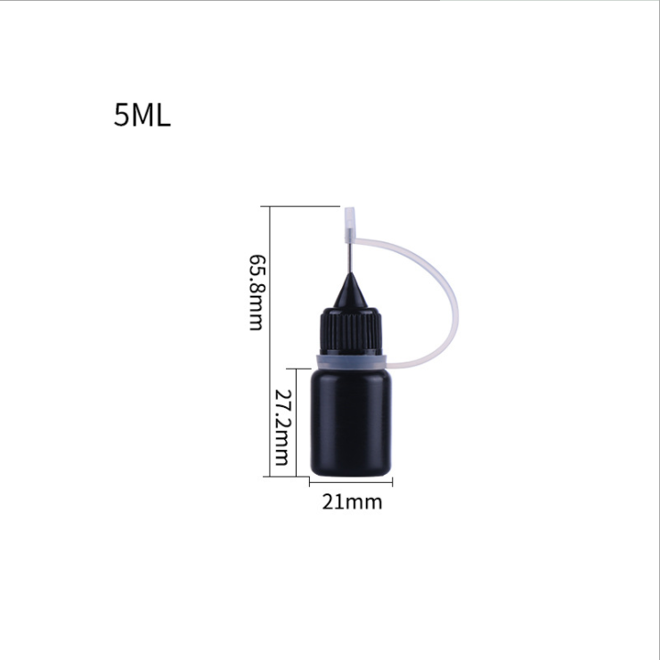 PE pointed nose black pigment bottle