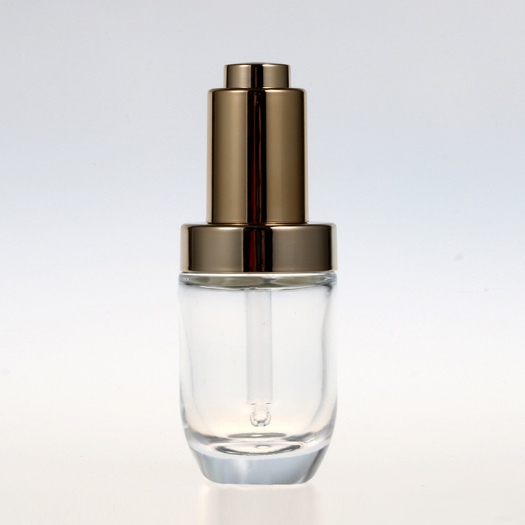 Electroplated glass dropper bottle