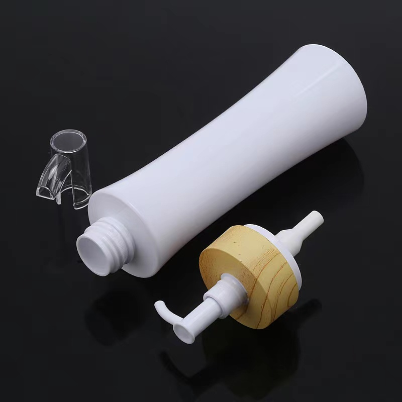 350ml White Waist Tight Lotion Pump Bottle