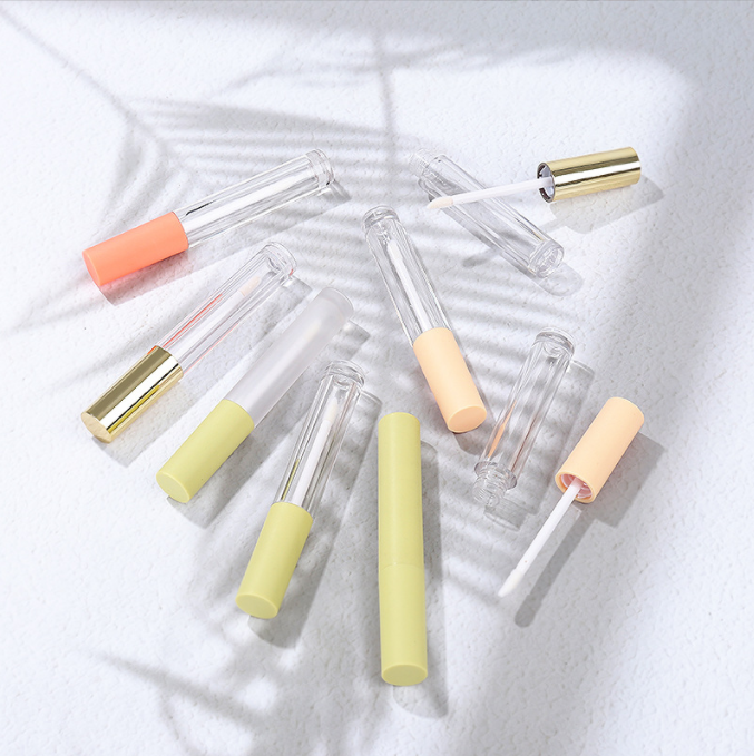 3.5ml transparent frosted round lip gloss tube