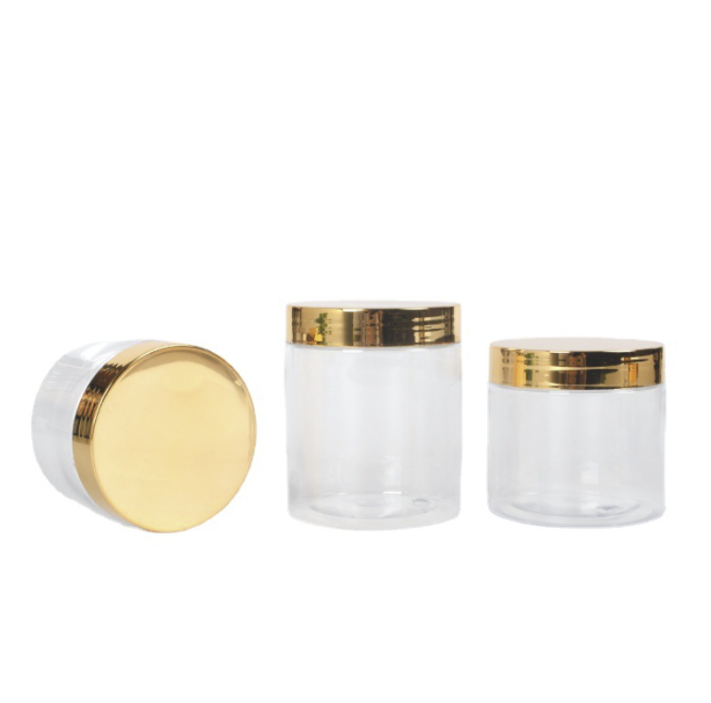 250ml Pet Jar with Golden Lid