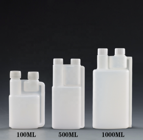 HDPE Dispenser Double Twin Neck Dosing Bottle