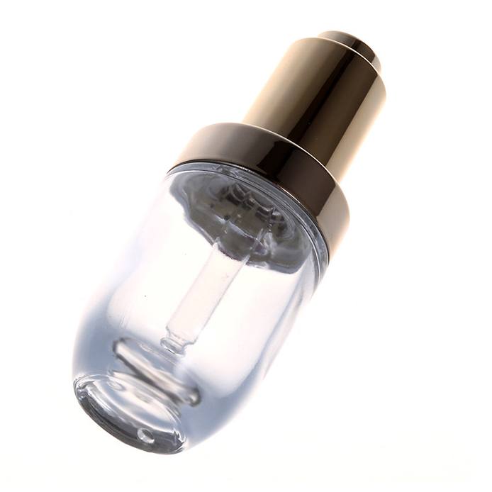 Electroplated glass dropper bottle