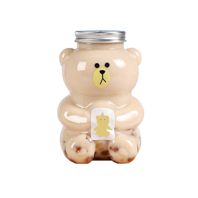 500mlpet children's cute bear beverage bottle