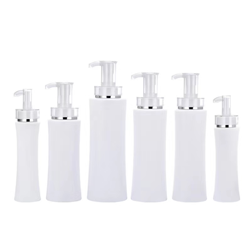 350ml White Waist Tight Lotion Pump Bottle