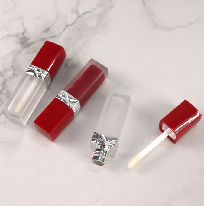 Square Red Liquid Lipstick Tube