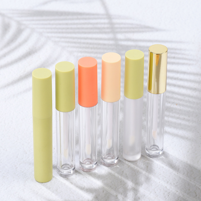 3.5ml transparent frosted round lip gloss tube