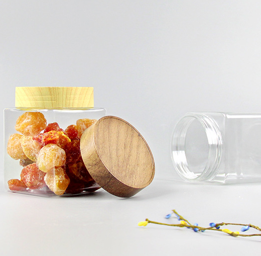 300ml Wide Mouth Container Wood Grain Food Packaging Bottle