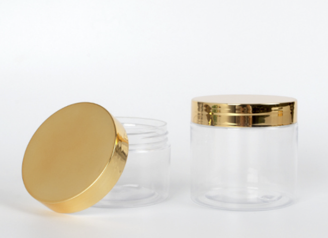 250ml Pet Jar with Golden Lid