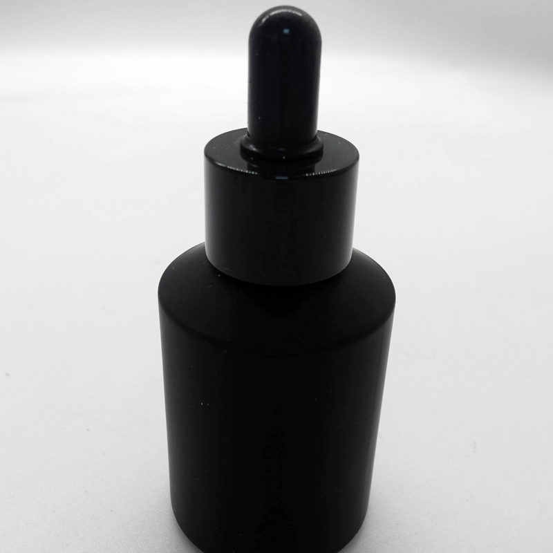 30ml Black Flat Shoulder Dropper Bottle