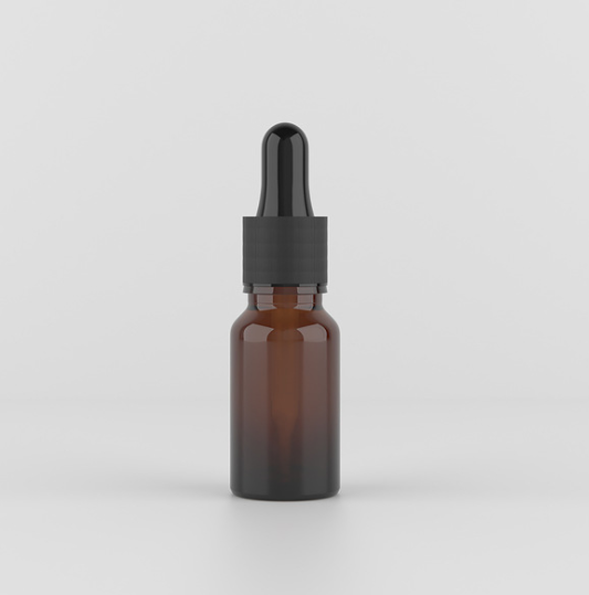 10ml brown glass essential oil bottle