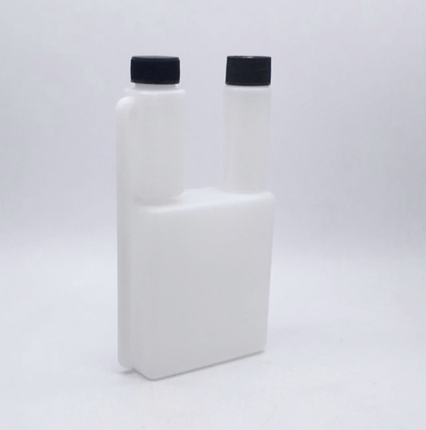 500ml HDPE Translucent Plastic Bottle Double Neck Bottle Lotion Shunt Plastic Bottle