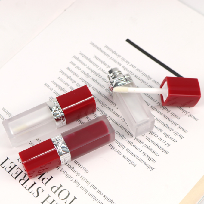 Square Red Liquid Lipstick Tube