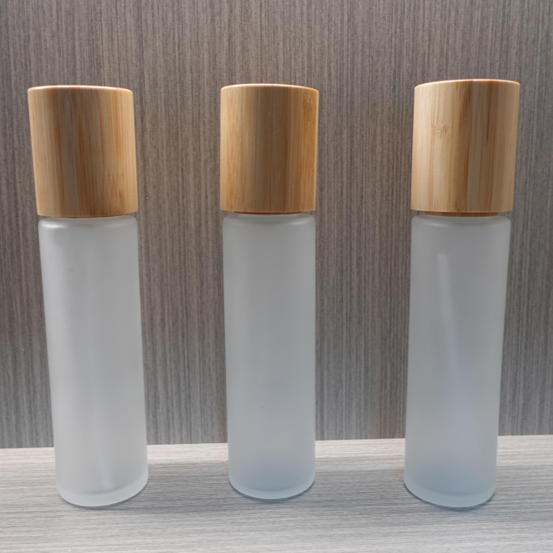 100ml Bambo Cosmetic Toner Frosted Round Glass Bottle