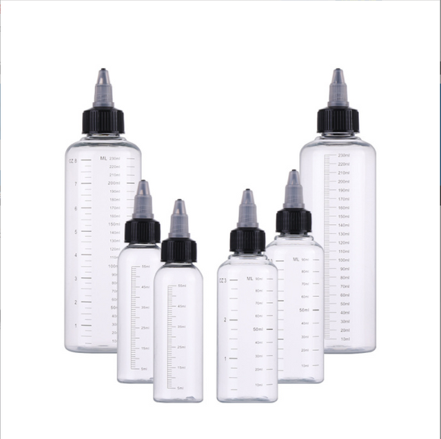 Pointed mouth scale plastic bottle