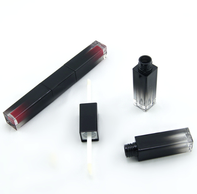  6ml Pink Gradient Double Bottle Square Lip Gloss Tube