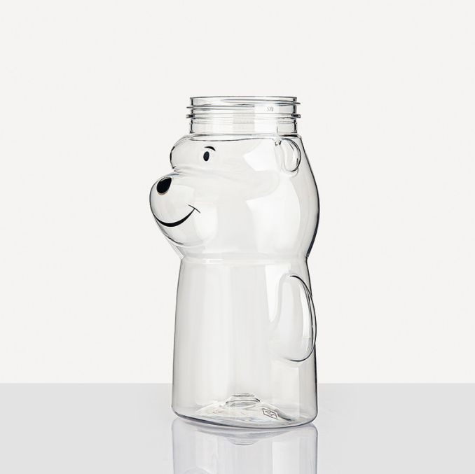 Wide mouth children cartoon bear bottle