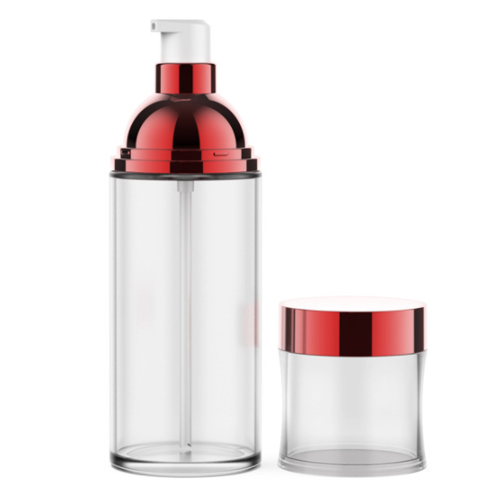 100ml red cap pet cosmetic bottle