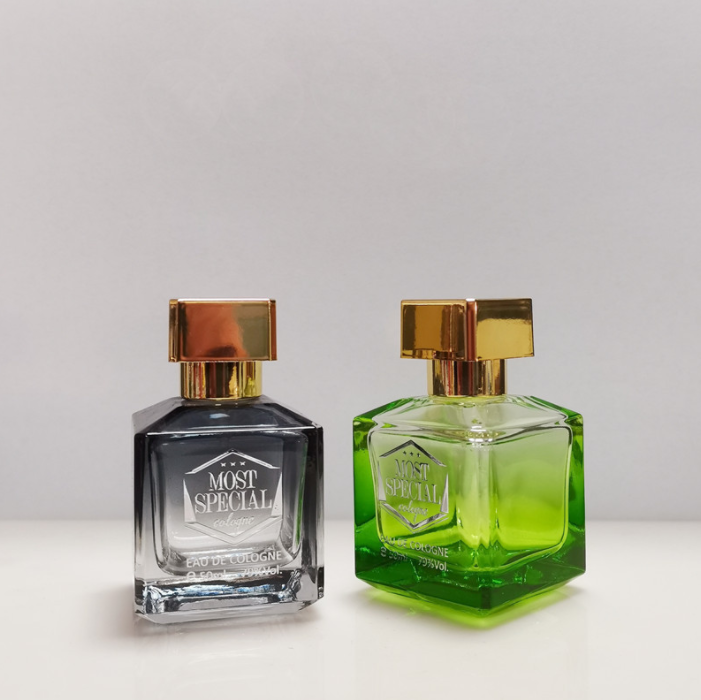 50ML creative men's square perfume bottle