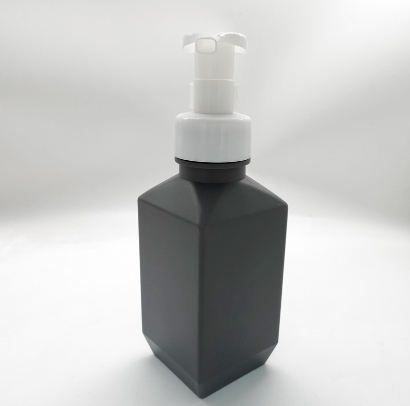 250ml 300ml 500ml HDPE Square Grey Foam Bottle