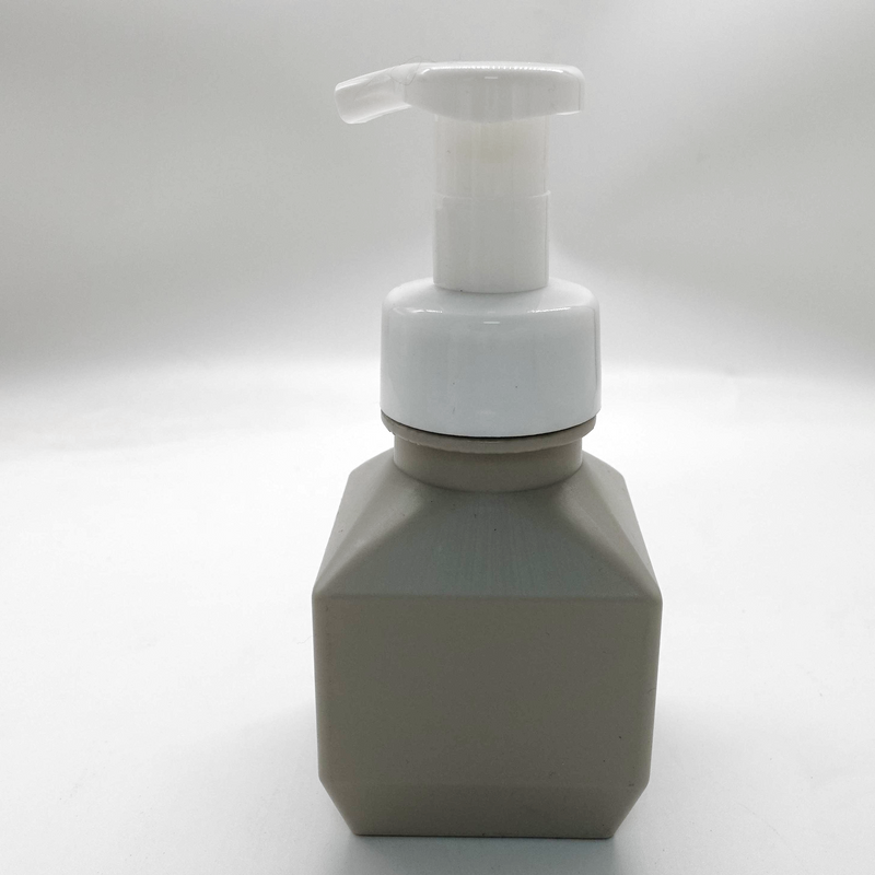 250ml 300ml 500ml HDPE Square Grey Foam Bottle