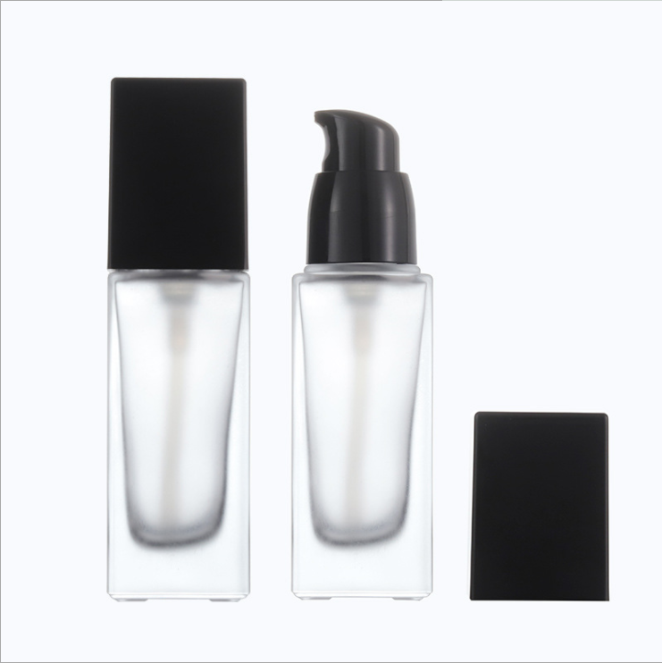 30ml liquid foundation frosted square bottle