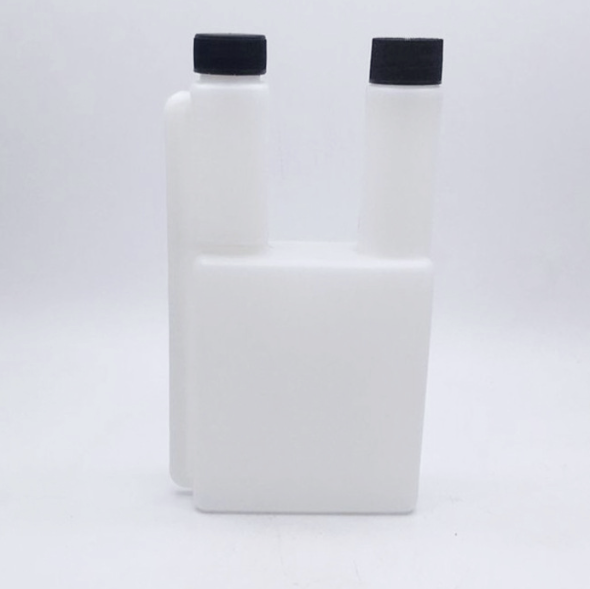 500ml HDPE Translucent Plastic Bottle Double Neck Bottle Lotion Shunt Plastic Bottle