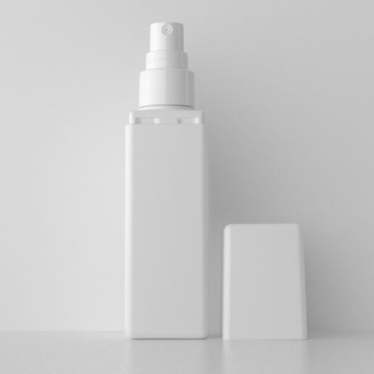 90mlpe square fine mist spray bottle