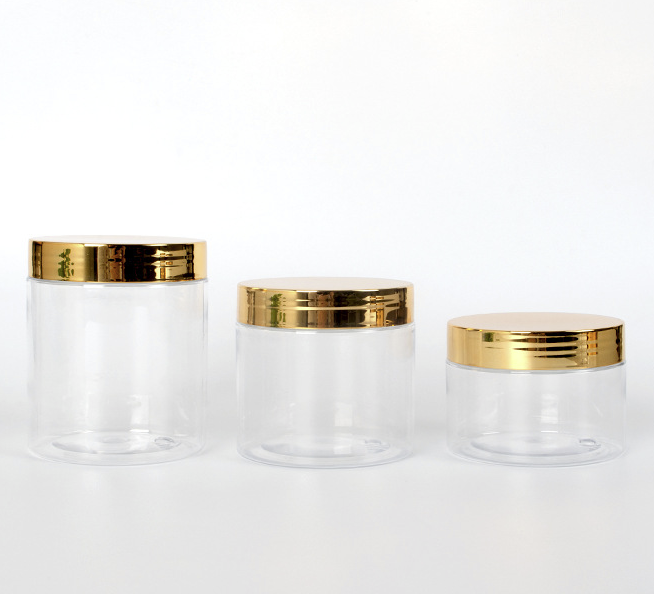 250ml Pet Jar with Golden Lid