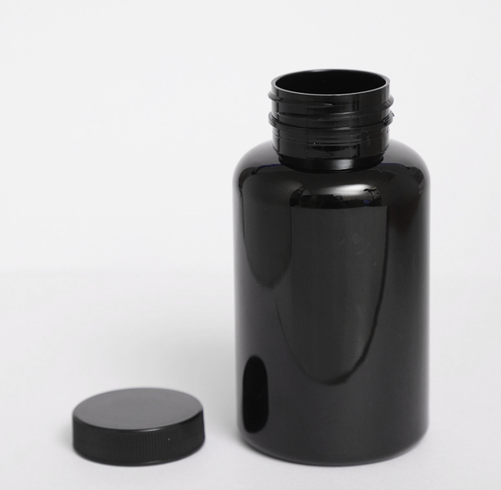 200cc Black Medicine Pill Plastic Bottle