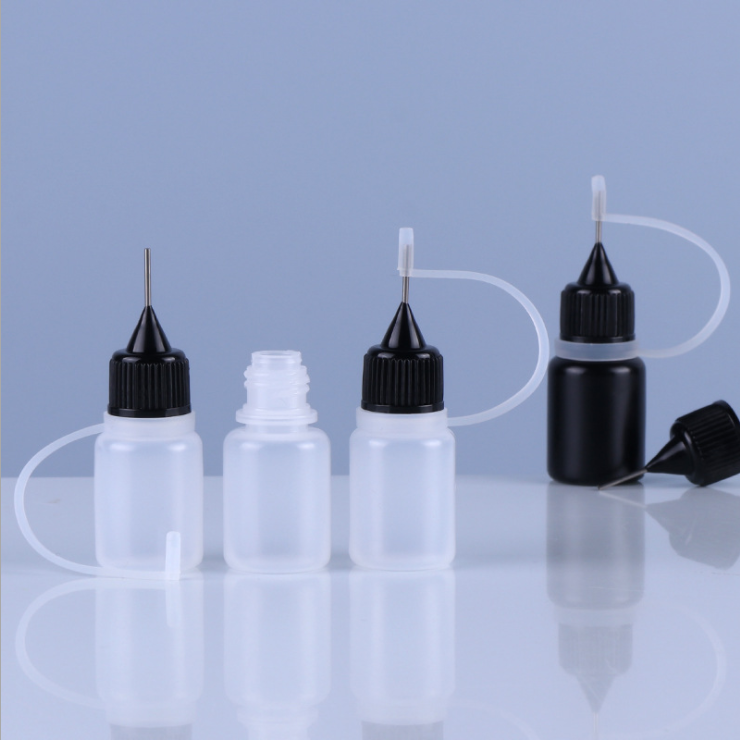 PE pointed nose black pigment bottle