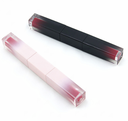  6ml Pink Gradient Double Bottle Square Lip Gloss Tube