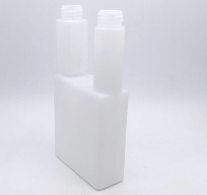 500ml HDPE Translucent Plastic Bottle Double Neck Bottle Lotion Shunt Plastic Bottle