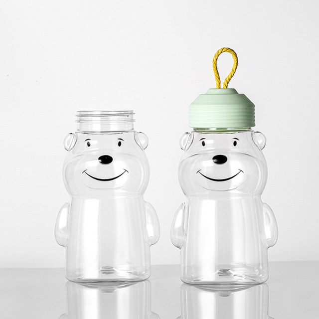 Wide mouth children cartoon bear bottle