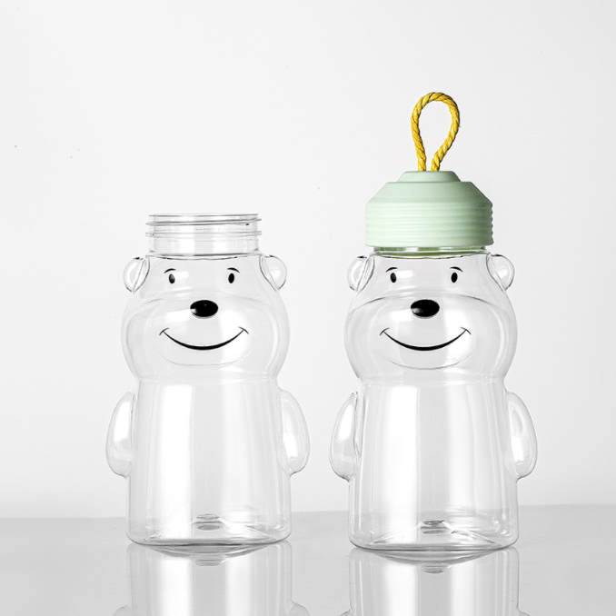 Wide mouth children cartoon bear bottle