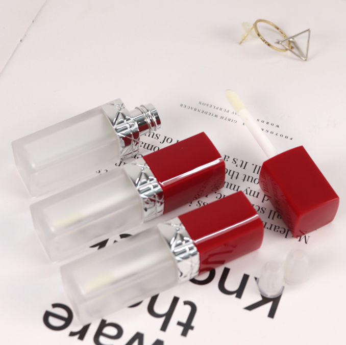 Square Red Liquid Lipstick Tube