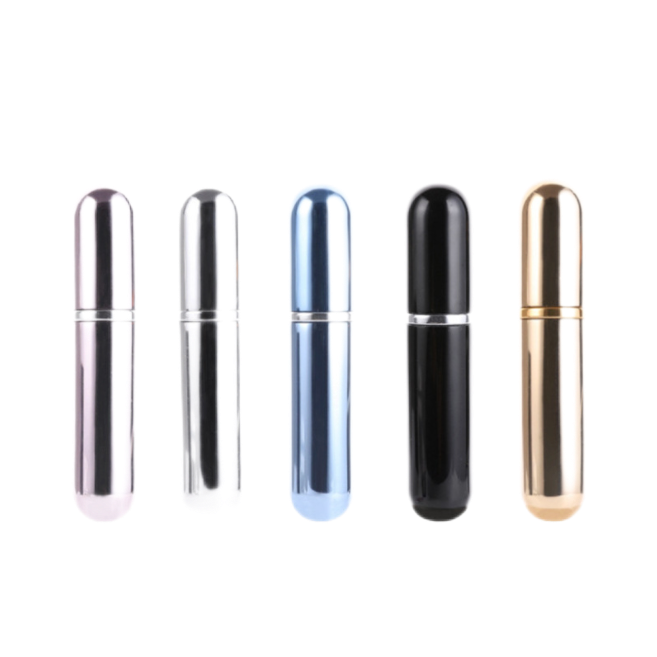 5ml miniature round head anodized aluminum bottle