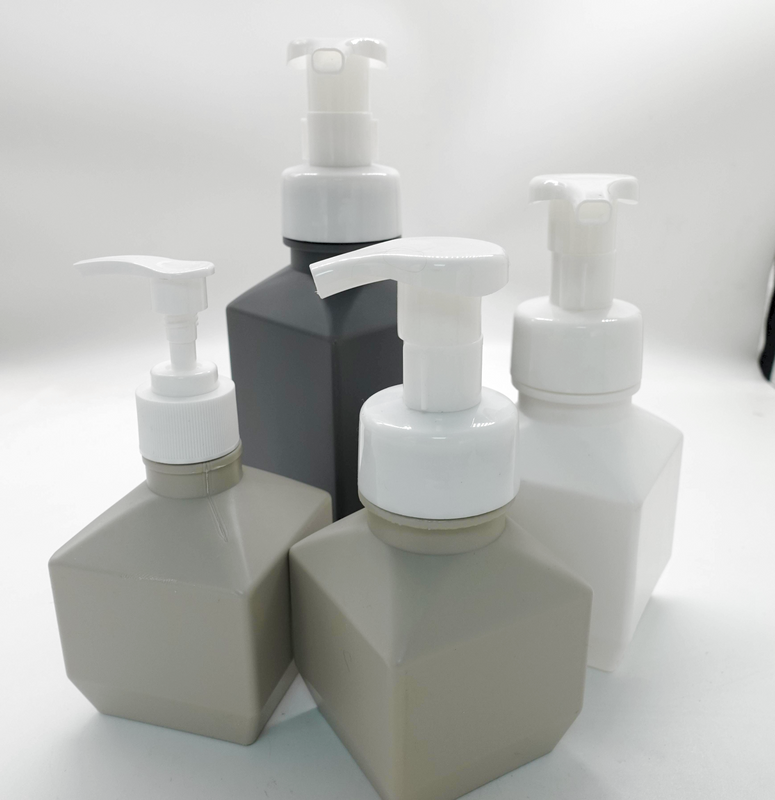 250ml 300ml 500ml HDPE Square Grey Foam Bottle