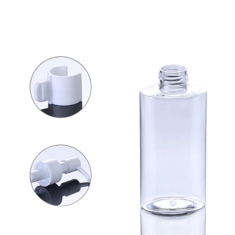 200ml transparent flat bottle makeup remover