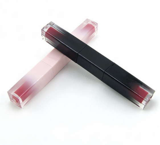  6ml Pink Gradient Double Bottle Square Lip Gloss Tube