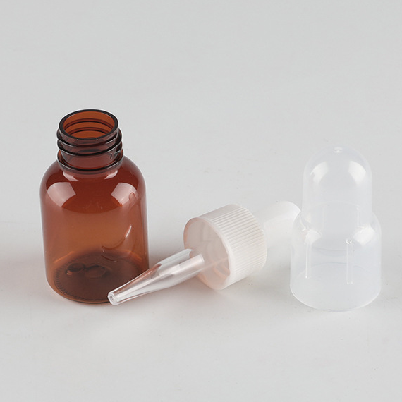 25ml brown plastic essential oil bottle