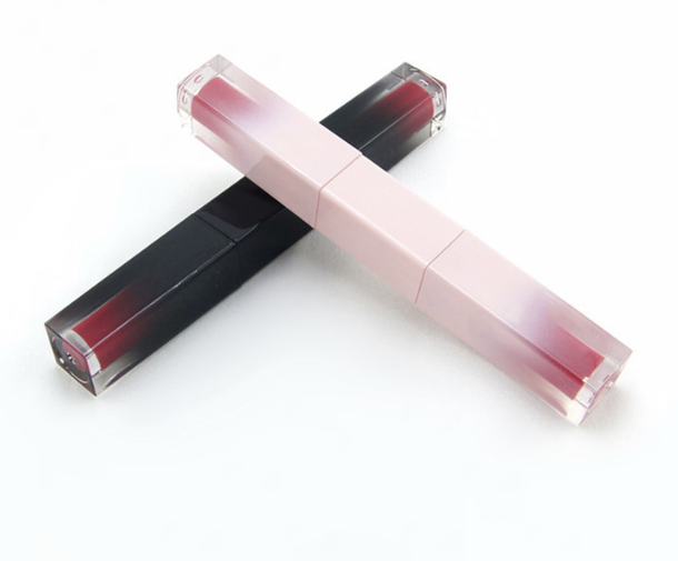  6ml Pink Gradient Double Bottle Square Lip Gloss Tube