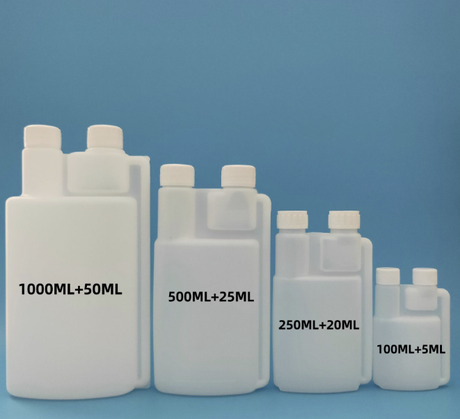 250ML Hdpe Transparent Double Neck Pesticide Bottle