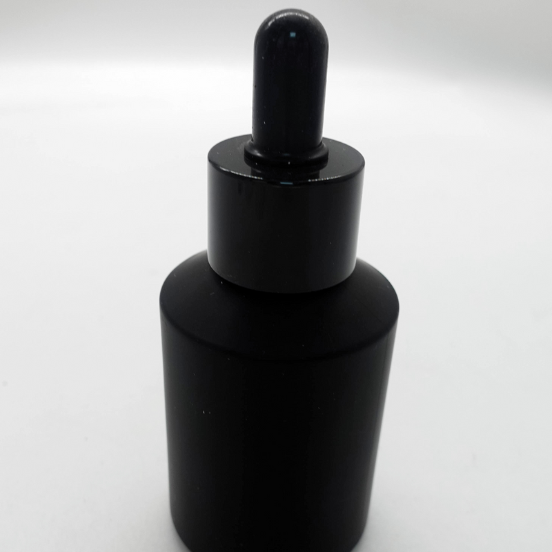 30ml Black Flat Shoulder Dropper Bottle