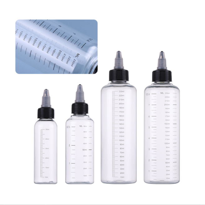 Pointed mouth scale plastic bottle